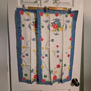 Set of 2 vintage kitchen towels from Startex Mills. 16x29